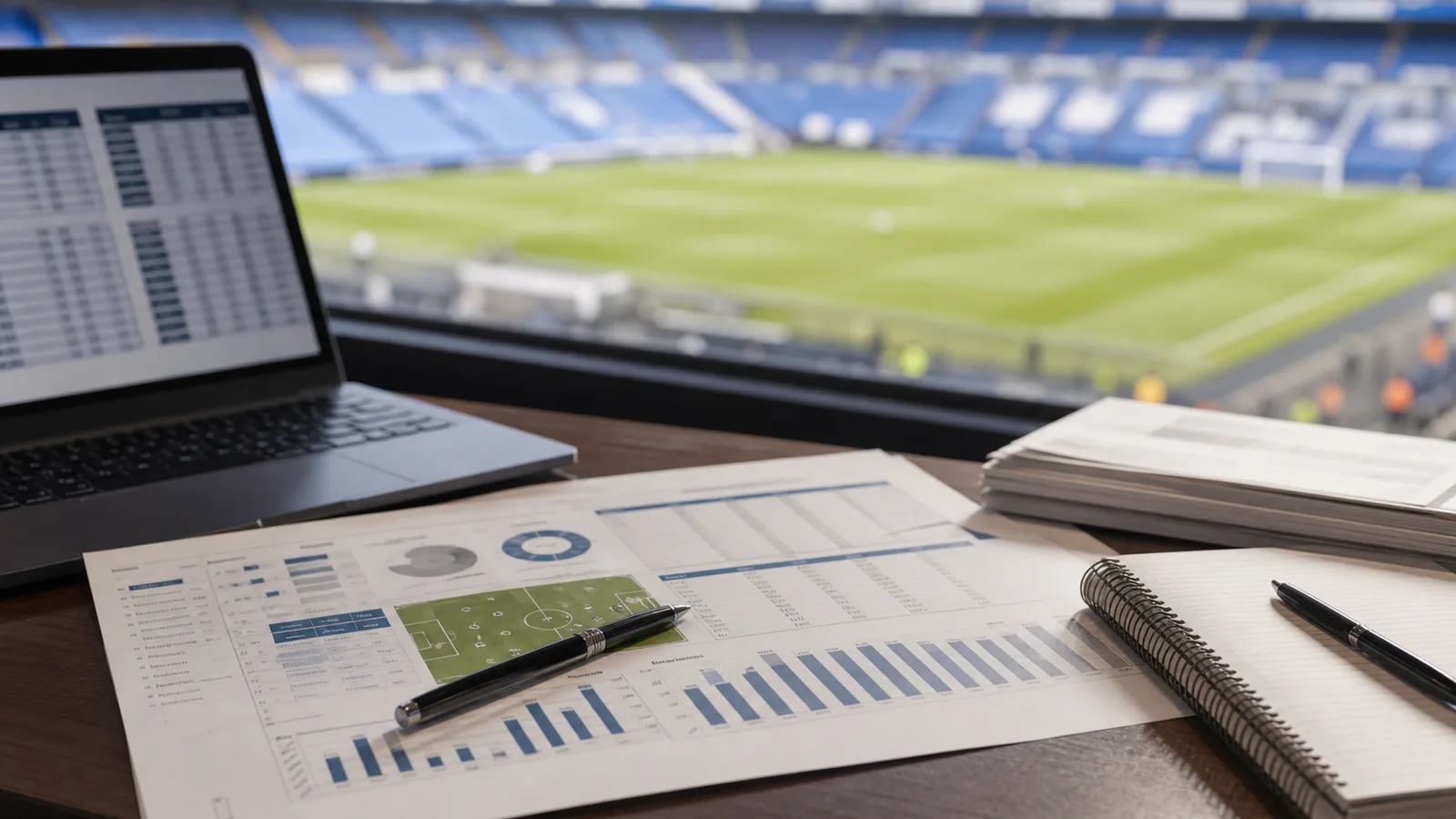 Premier League arena og tribune for aktuell tabellstatus