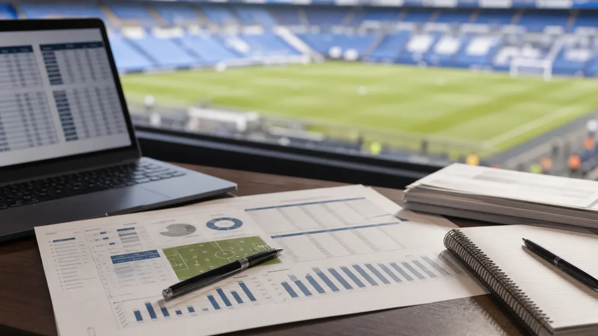 Premier League arena og tribune for aktuell tabellstatus